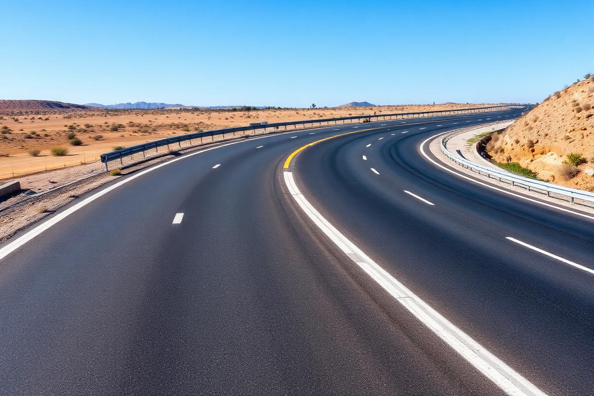 Completed multi-lane road project